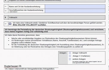 Anleitung Staatsangehörigkeitsausweis